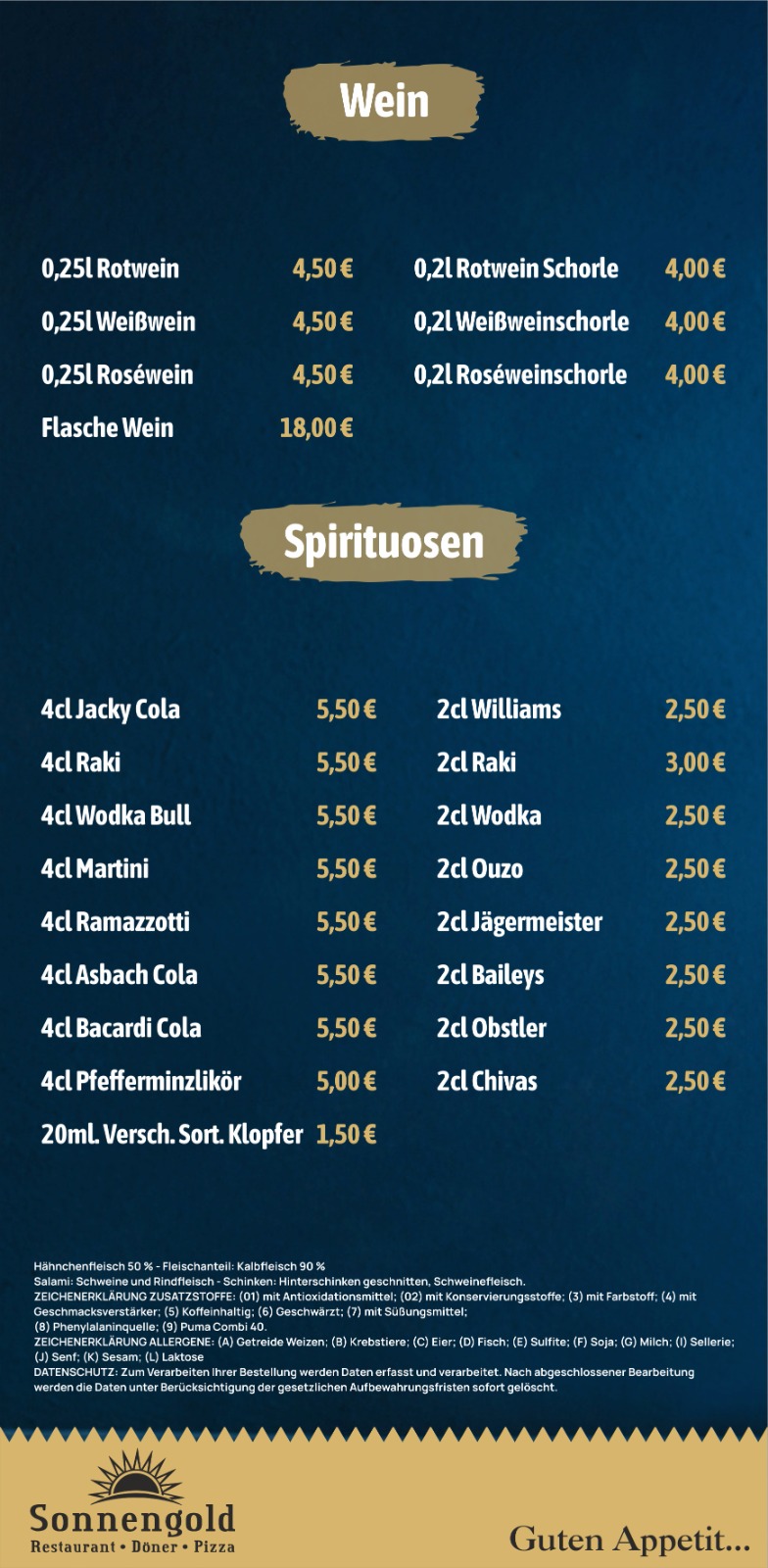 Speisekarte Seite 9